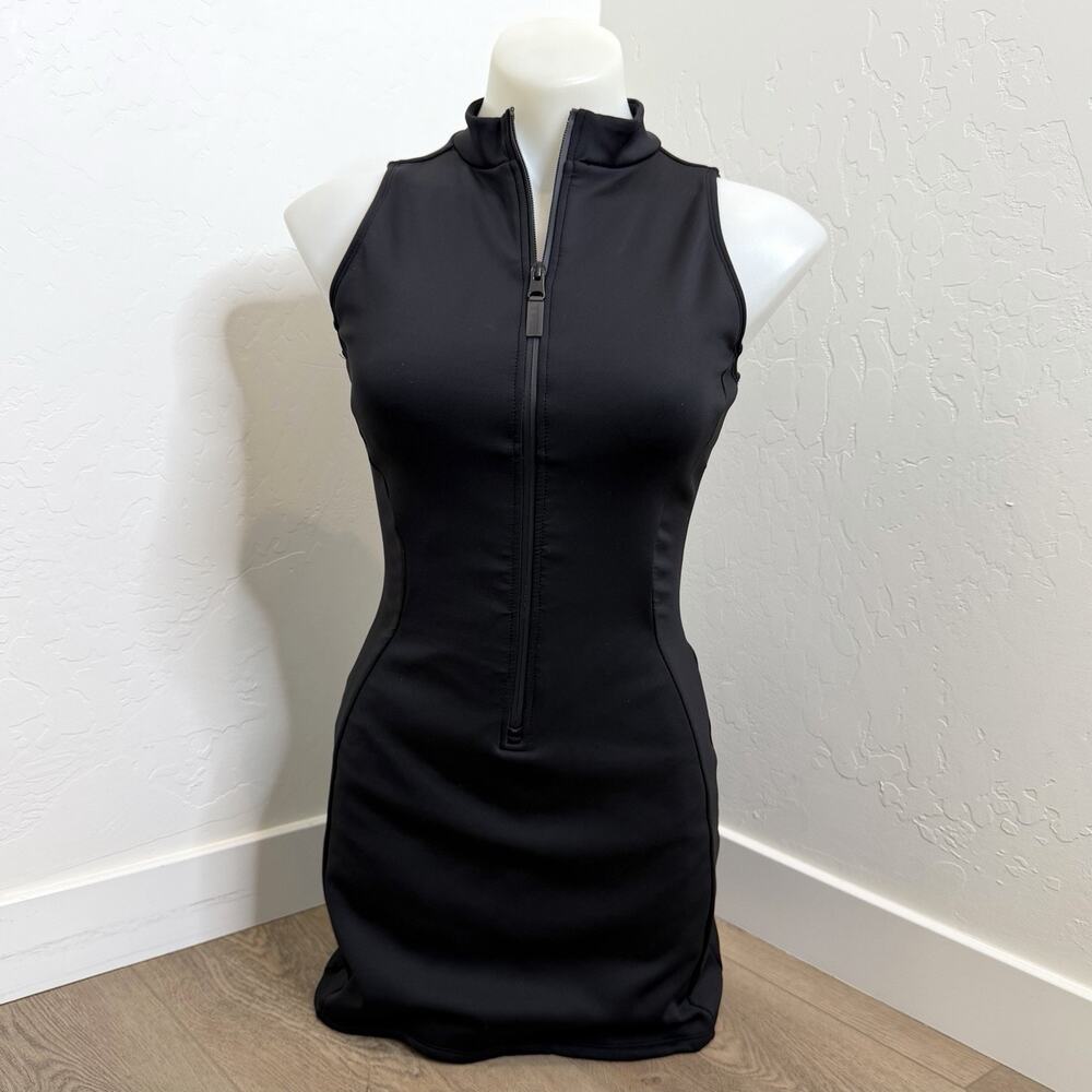 TA3 Surfy Mini Dress Womens Medium Short Black Lace Up Corset Back